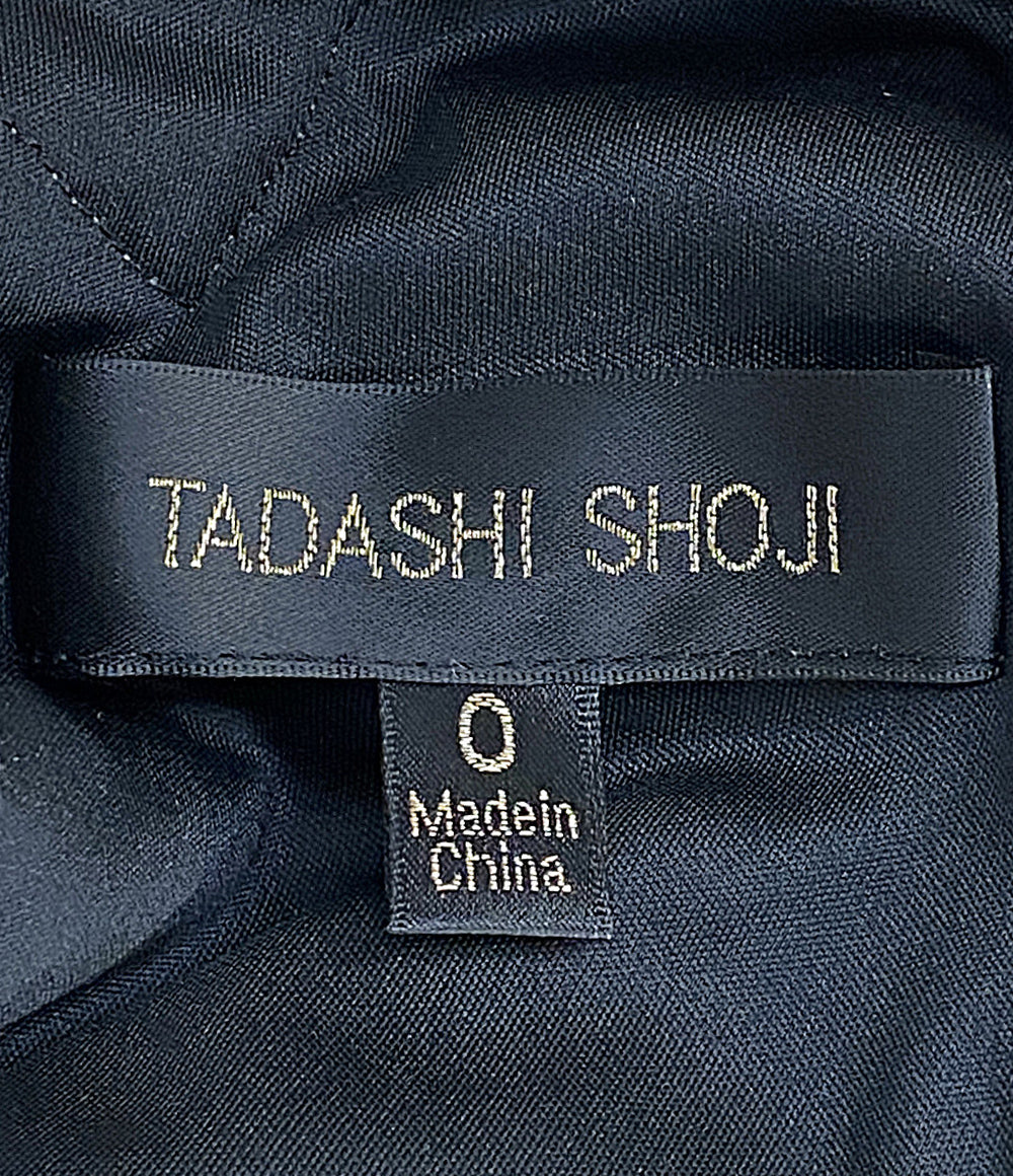 TADASHI SHOJI 五分袖ワンピース ネイビー アイボリー ACZ1736MY レディース SIZE - タダシショージ