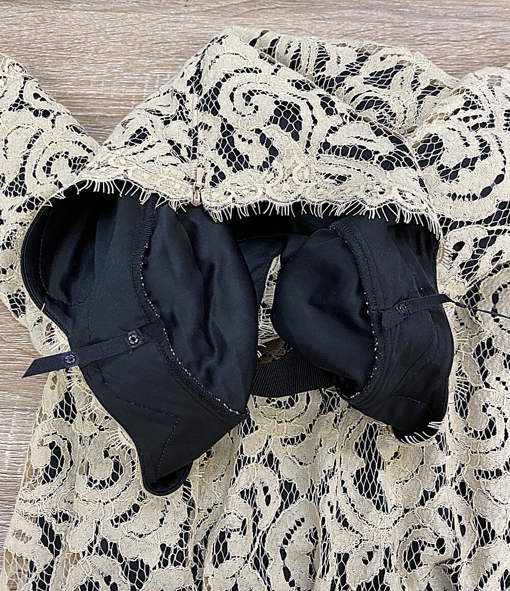 TADASHI SHOJI 五分袖ワンピース ネイビー アイボリー ACZ1736MY レディース SIZE - タダシショージ