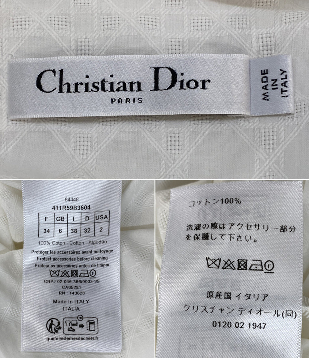 Christian Dior 半袖ワンピース Dior Belted Macrocannage Dress