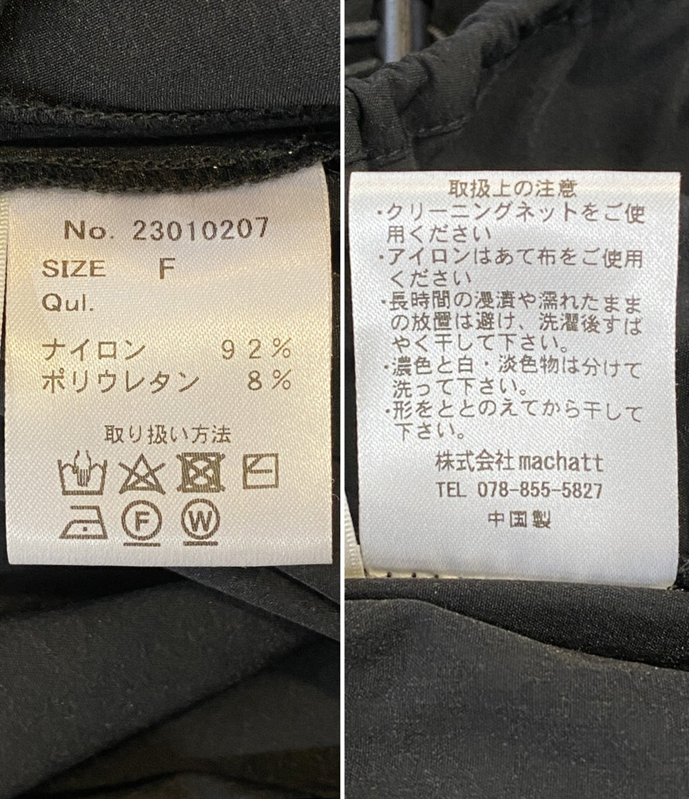 MACHATT マチャット サロペット 23010207 ブラック レディース SIZE F