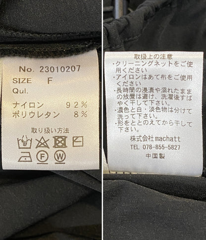 MACHATT マチャット サロペット 23010207 ブラック レディース SIZE F