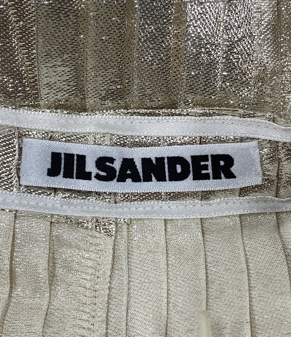 Jil sander スカート プリーツ ゴールド レディース SIZE 34 ジルサンダー