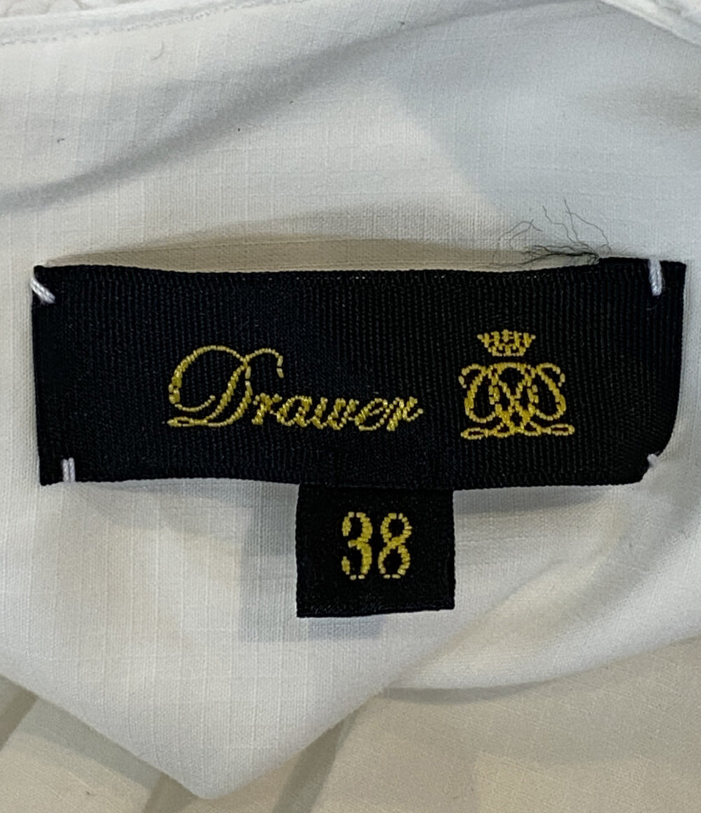 Drawer ブラウス ホワイト ビジュ- 6521-2-991380 レディース SIZE 38 ドゥロワー