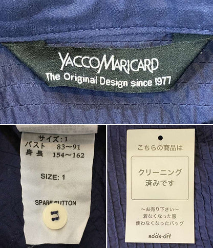 YACCOMARICARD シャツ長袖ワンピース プリーツ ネイビー 1070511 23 レディース SIZE 1 ヤッコマリカルド