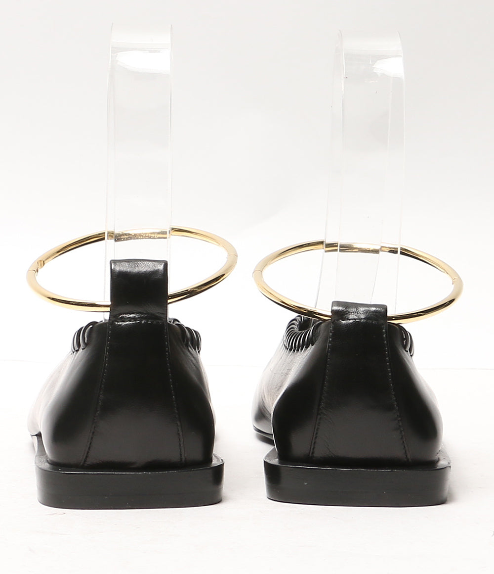 美品 Jil sander パンプス メタルアンクレット レザー バレリーナ