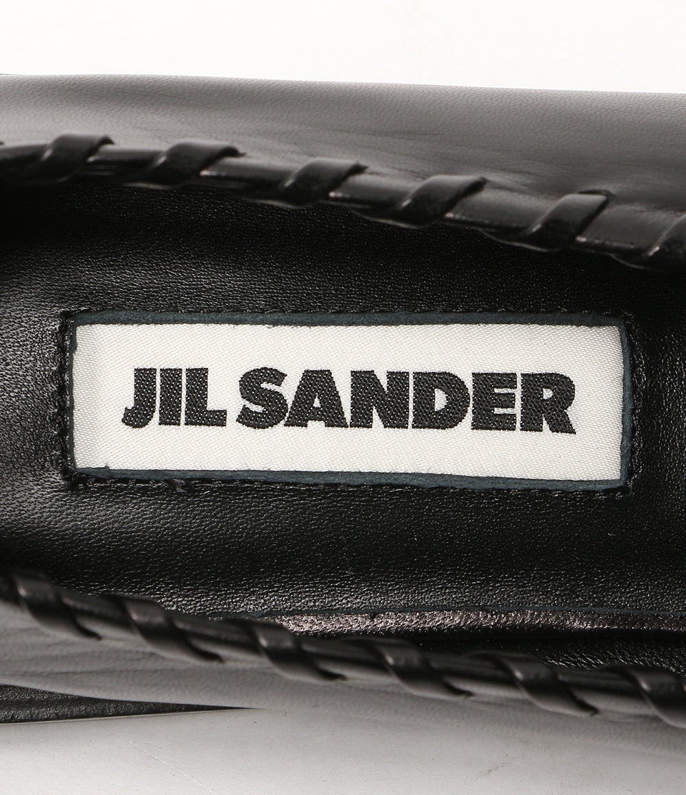 美品 Jil sander パンプス メタルアンクレット レザー バレリーナ