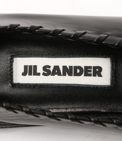 美品 Jil sander パンプス メタルアンクレット レザー バレリーナ レディース SIZE 35 ジルサンダー