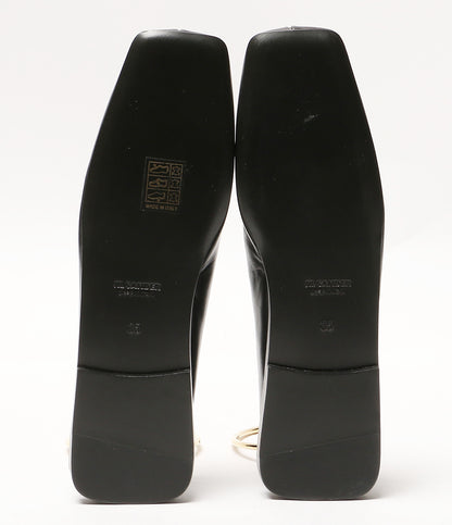 美品 Jil sander パンプス メタルアンクレット レザー バレリーナ レディース SIZE 35 ジルサンダー