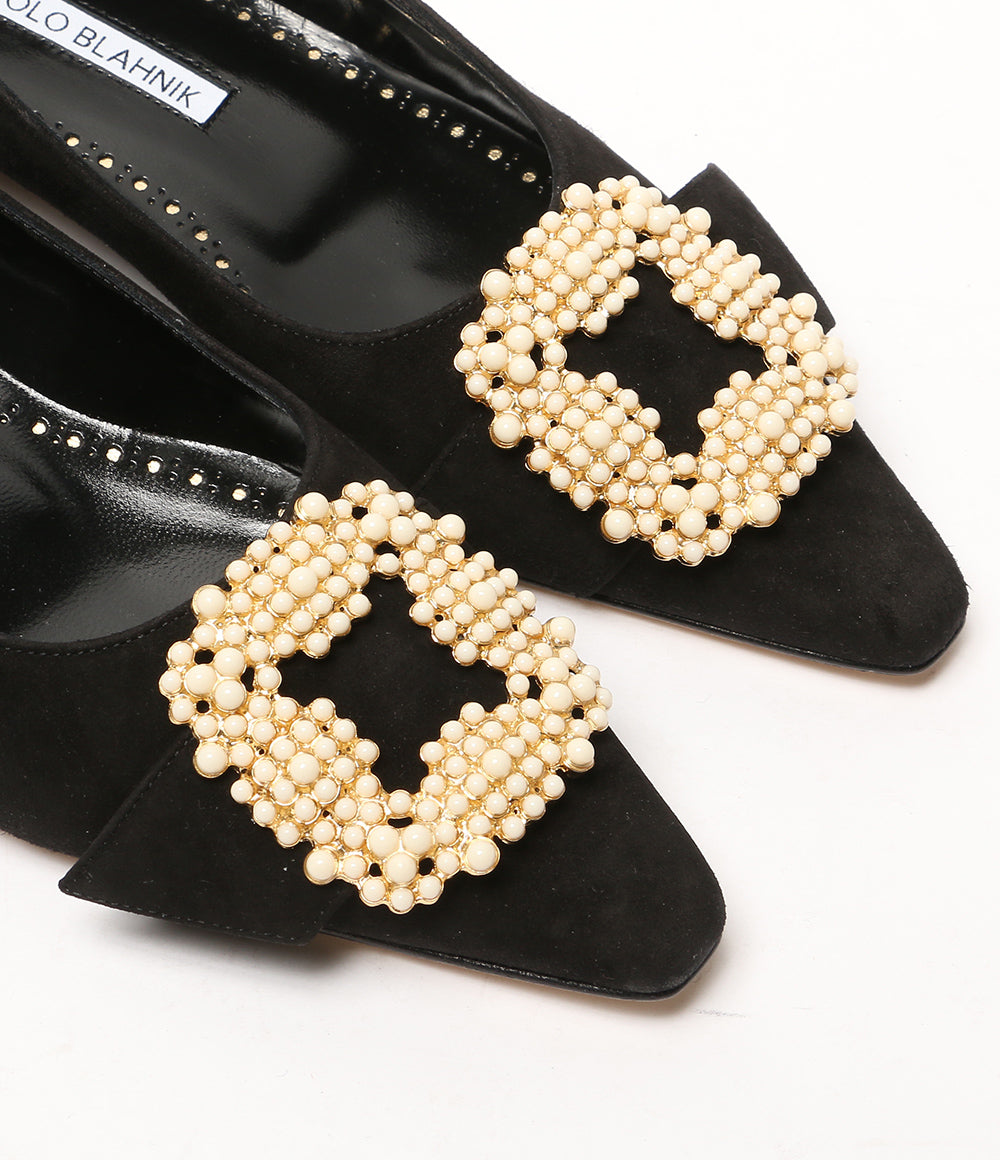 MANOLO BLAHNIK パンプス ハンギシ パール レディース SIZE 35 マノロブラニク
