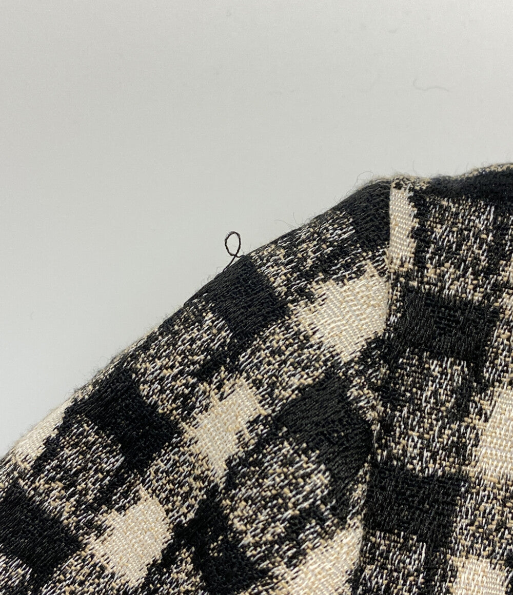 ANAYI ツイーディージャガードキーホールネックワンピース レディース SIZE 36 アナイ