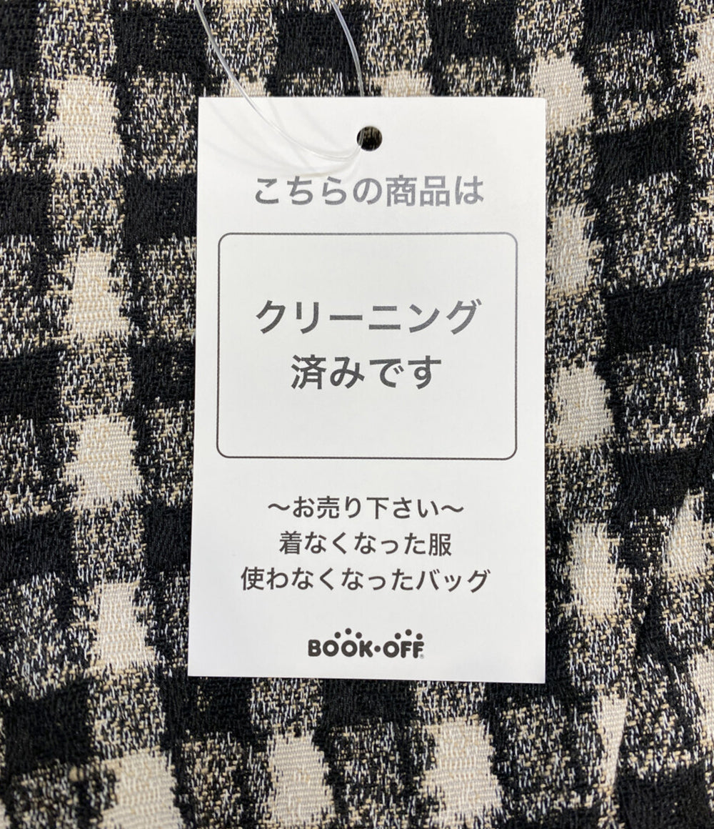 ANAYI ツイーディージャガードキーホールネックワンピース レディース SIZE 36 アナイ