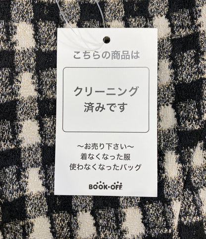 ANAYI ツイーディージャガードキーホールネックワンピース レディース SIZE 36 アナイ