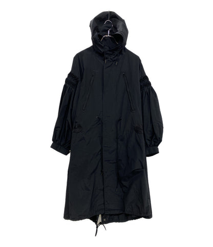 MEGMIURA メグミウラ ナイロンコート フーディ ブラック レディース SIZE 36