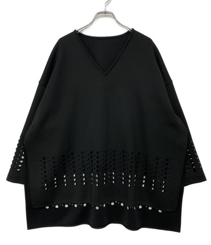 LE PHIL ル フィル カットソー パンチングトップス ブラック レディース SIZE F