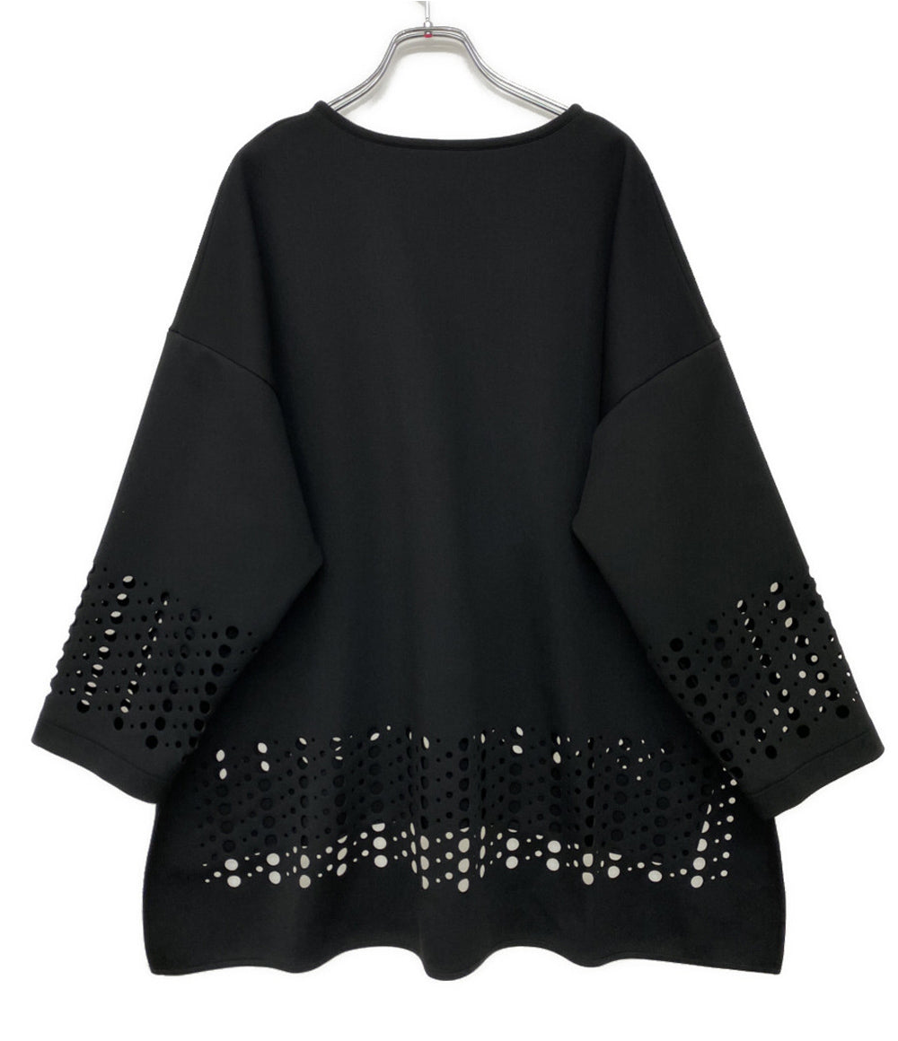 LE PHIL ル フィル カットソー パンチングトップス ブラック レディース SIZE F