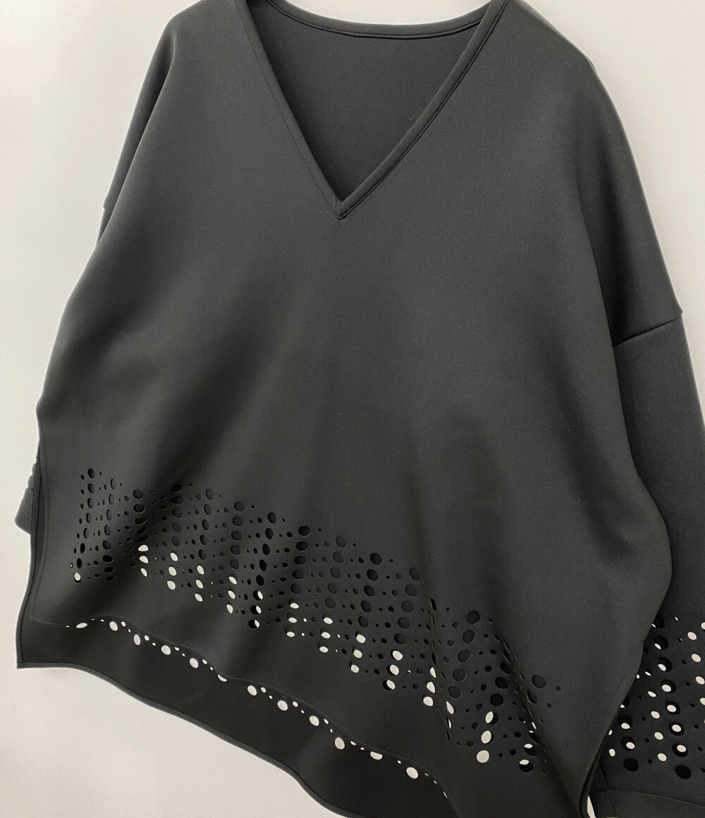 LE PHIL ル フィル カットソー パンチングトップス ブラック レディース SIZE F