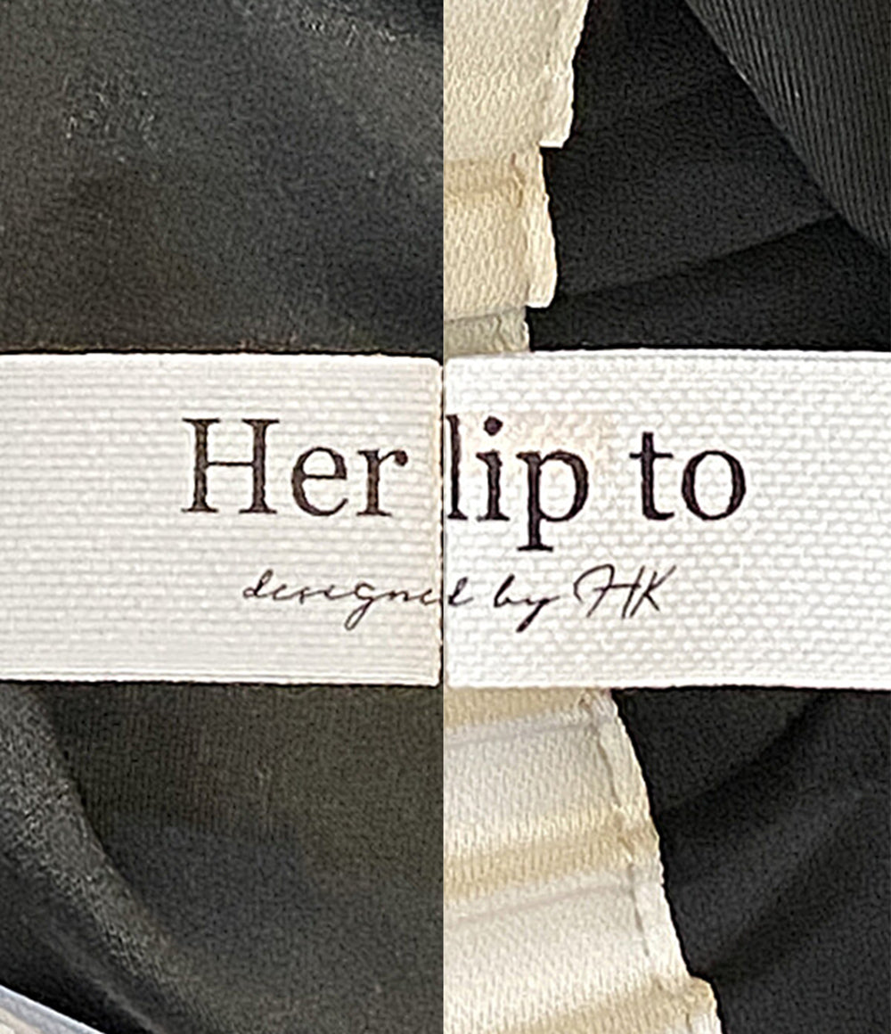 Her lip to プリーツワンピース 長袖 Point Lace Pleated Dress 1251305028 レディース SIZE M ハーリップトゥ