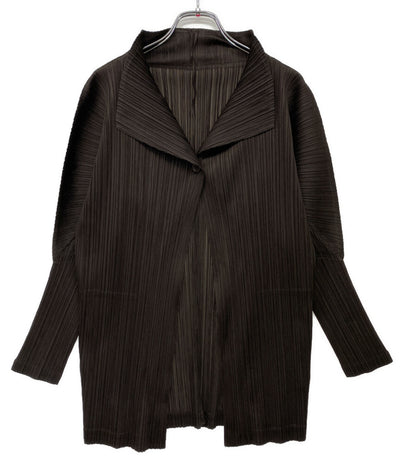 PLEATS PLEASE 長袖シャツ ブラウン PP23-J0181 レディース SIZE 3 プリーツプリーズ