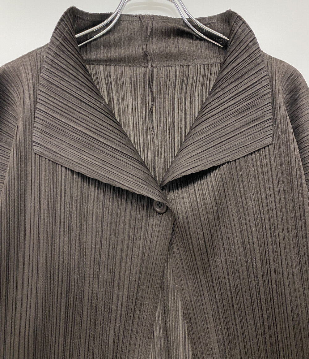 PLEATS PLEASE 長袖シャツ ブラウン PP23-J0181 レディース SIZE PLEATS PLEASE 長袖シャツ ブラウン PP23-J0181 レディース SIZE