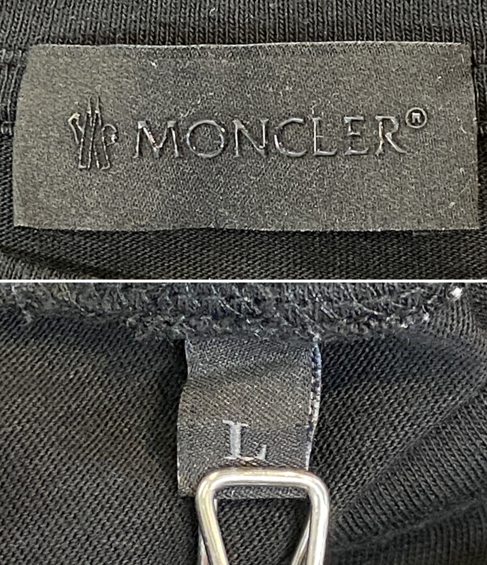 MONCLER 半袖Ｔシャツ 袖ロゴワッペン ブラック H20918C00022 メンズ SIZE L モンクレール