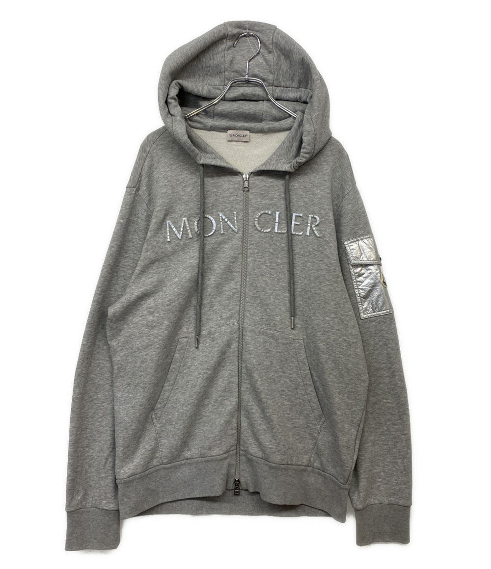 MONCLER スウェットパーカー FELPA CON CAPPUCCIO グレー メンズ SIZE XL モンクレール