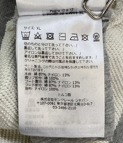MONCLER スウェットパーカー FELPA CON CAPPUCCIO グレー メンズ SIZE XL モンクレール