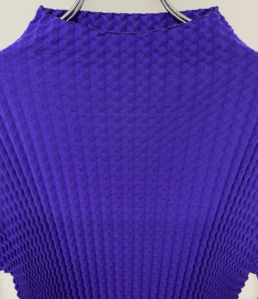 ISSEY MIYAKE カットソー IM23KN274 パープル系 レディース SIZE 2 イッセイミヤケ