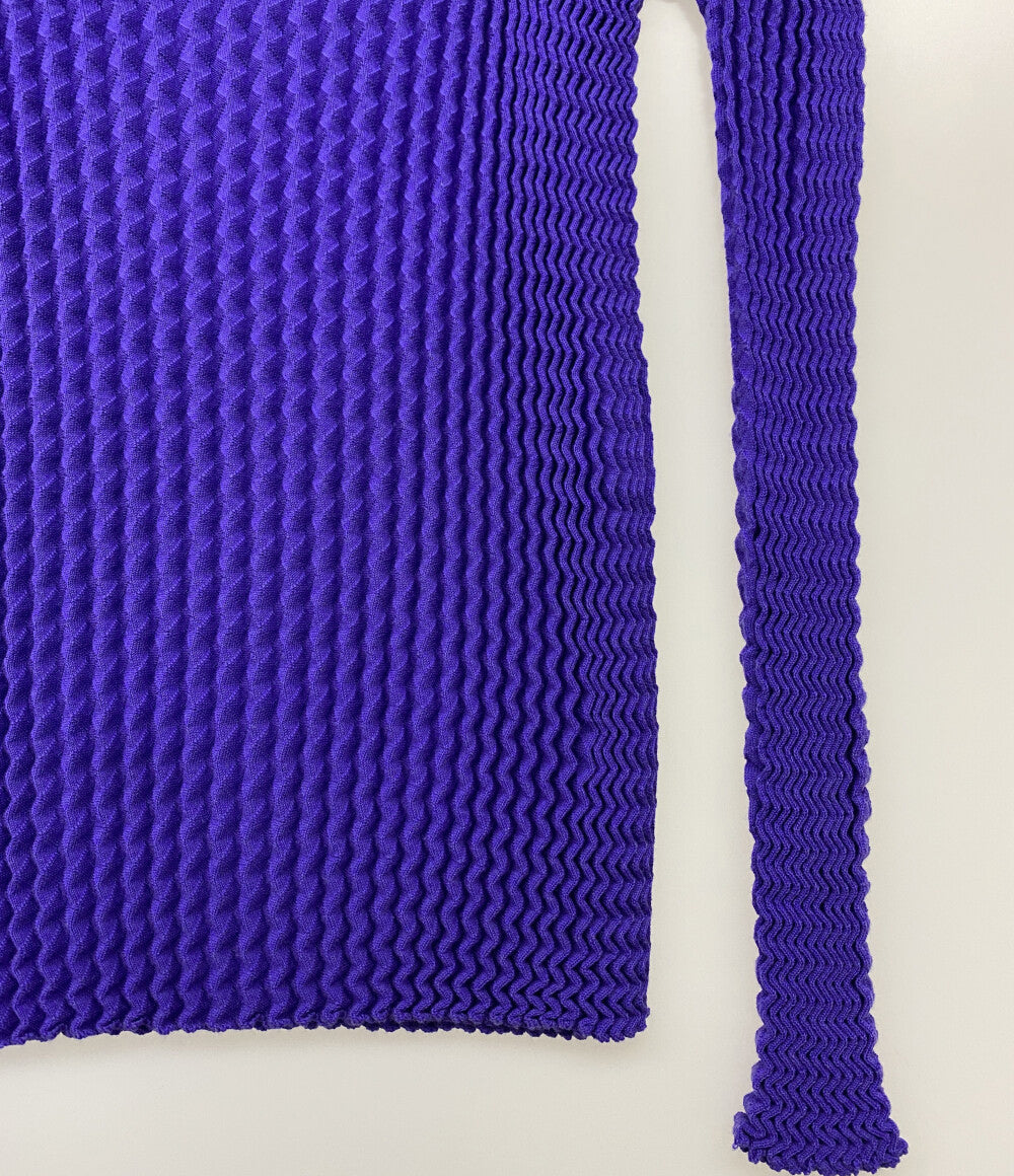 ISSEY MIYAKE カットソー IM23KN274 パープル系 レディース SIZE 2 イッセイミヤケ