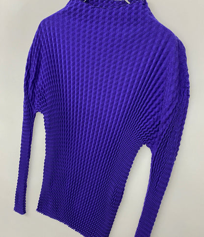 ISSEY MIYAKE カットソー IM23KN274 パープル系 レディース SIZE 2 イッセイミヤケ