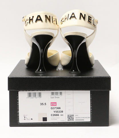 CHANEL パンプス 21A G37366 ロゴ レディース SIZE 35.5 シャネル