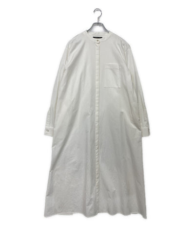 canaco- カナコ 長袖ワンピース バンドカラー ホワイト レディース SIZE F