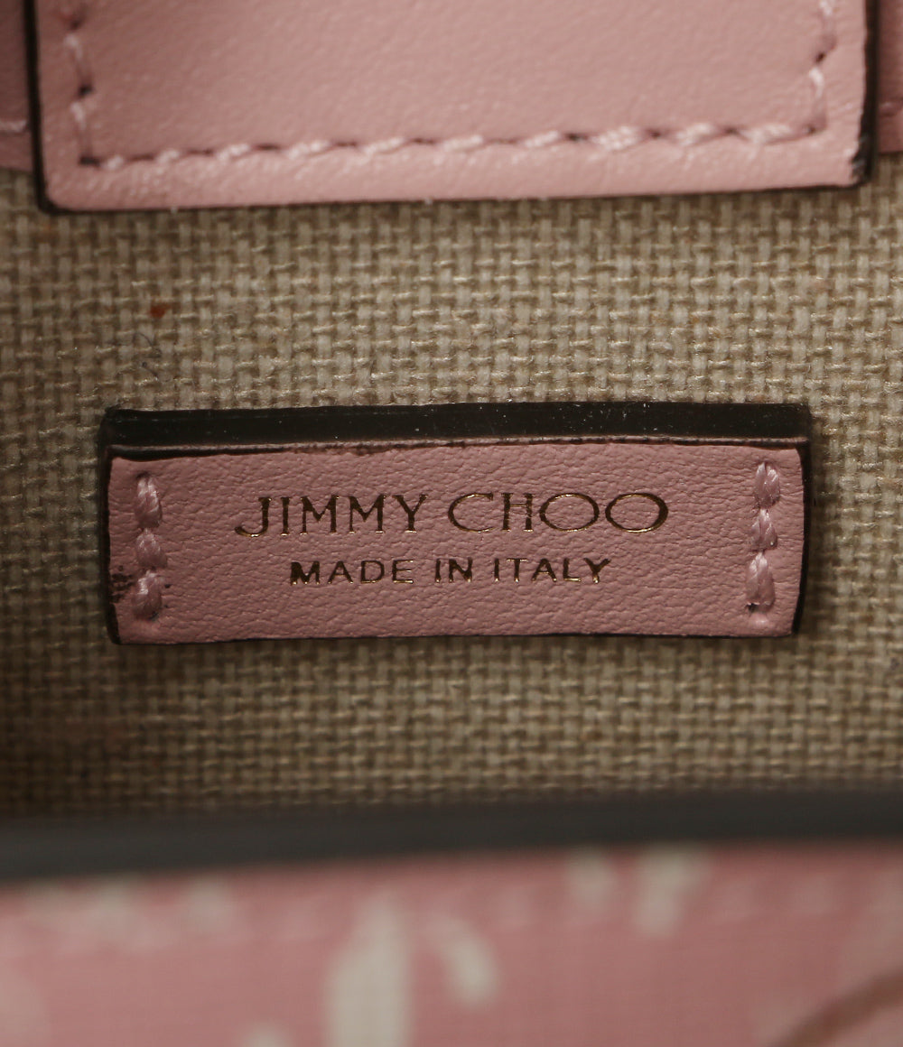 美品 JIMMY CHOO 2way ショルダーバッグ ミニ ノースサウス フラワー