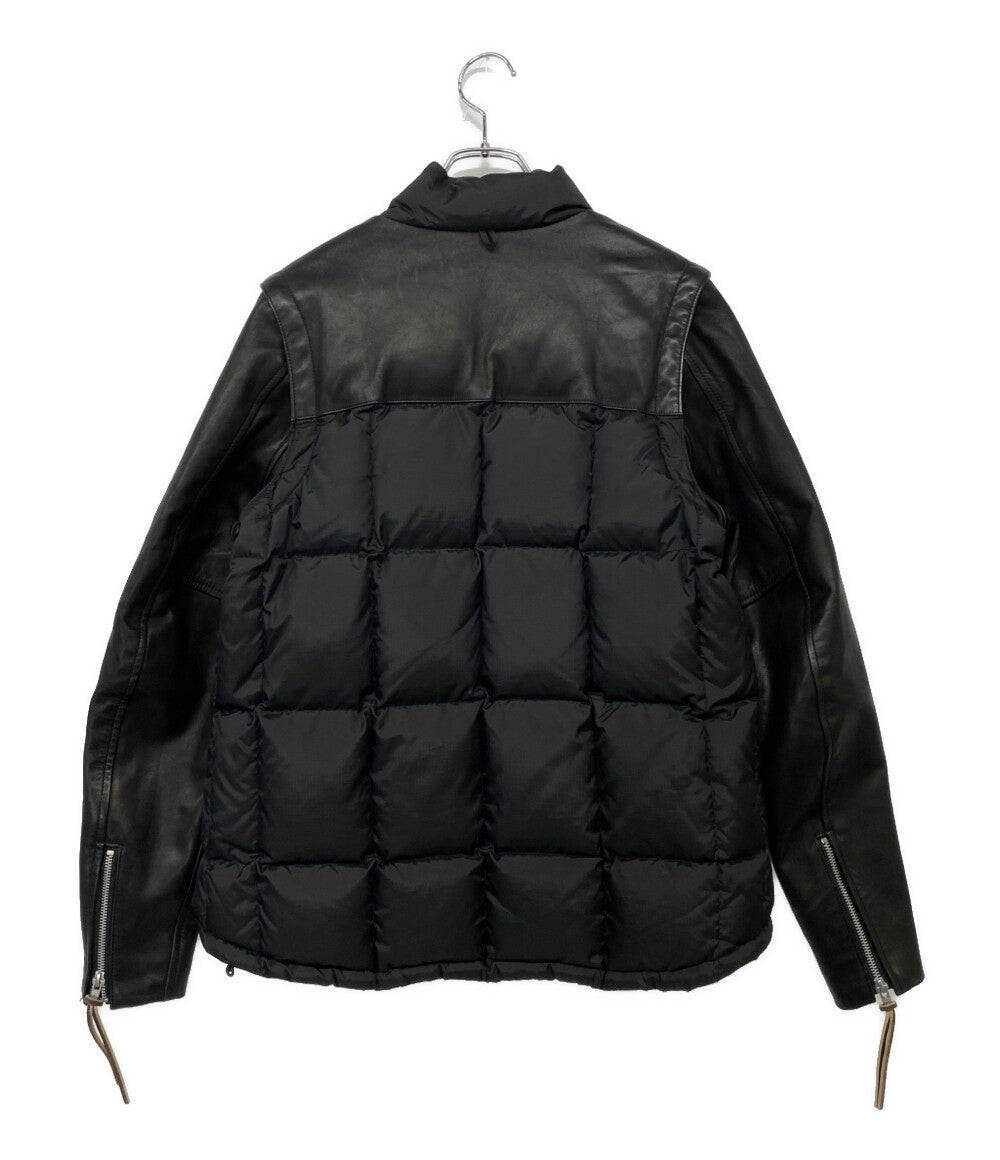 DENHAM×MAUNTAIN RESERCH マウンテンリサーチ レザーダウンジャケット ダブルネーム メンズ SIZE M デンハム