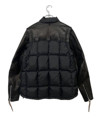 DENHAM×MAUNTAIN RESERCH マウンテンリサーチ レザーダウンジャケット ダブルネーム メンズ SIZE M デンハム