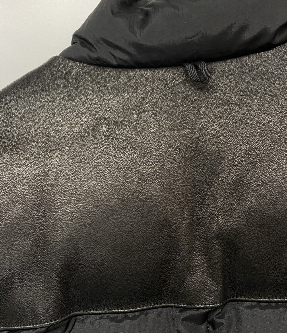 DENHAM×MAUNTAIN RESERCH マウンテンリサーチ レザーダウンジャケット ダブルネーム メンズ SIZE M デンハム