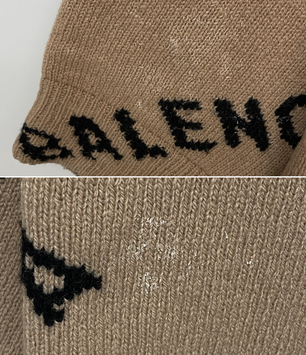 BALENCIAGA 長袖ニット 620983 ロゴ ブラウン メンズ SIZE L バレンシアガ