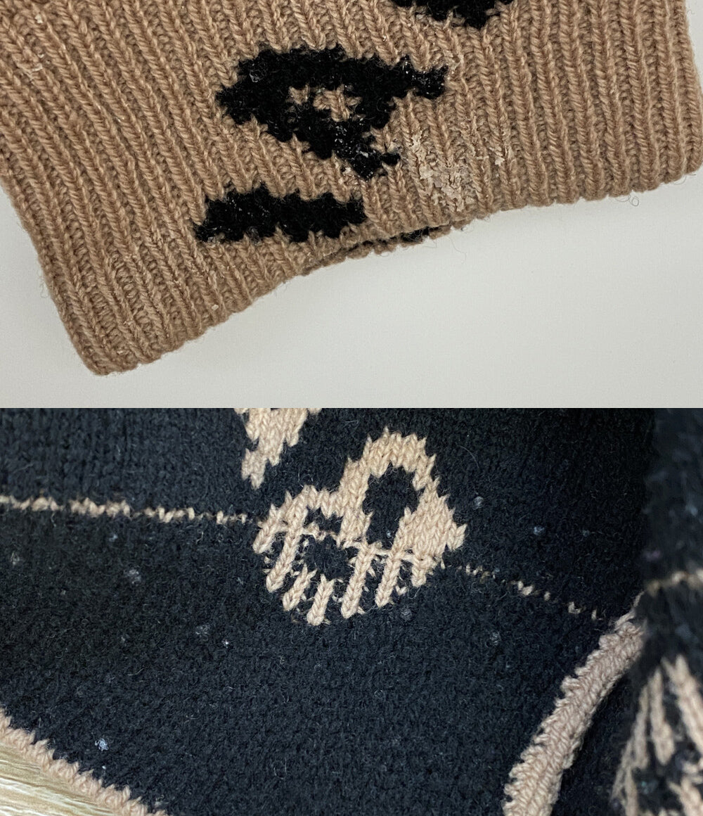 BALENCIAGA 長袖ニット 620983 ロゴ ブラウン メンズ SIZE L バレンシアガ