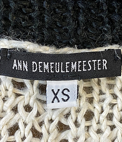 Ann DEMEULEMEESTER ローゲージニット リネン Vネック レディース SIZE XS アンドゥムルメステール