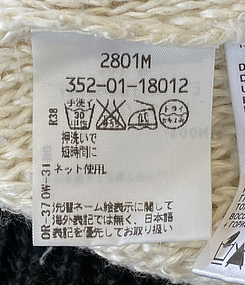 Ann DEMEULEMEESTER ローゲージニット リネン Vネック レディース SIZE XS アンドゥムルメステール