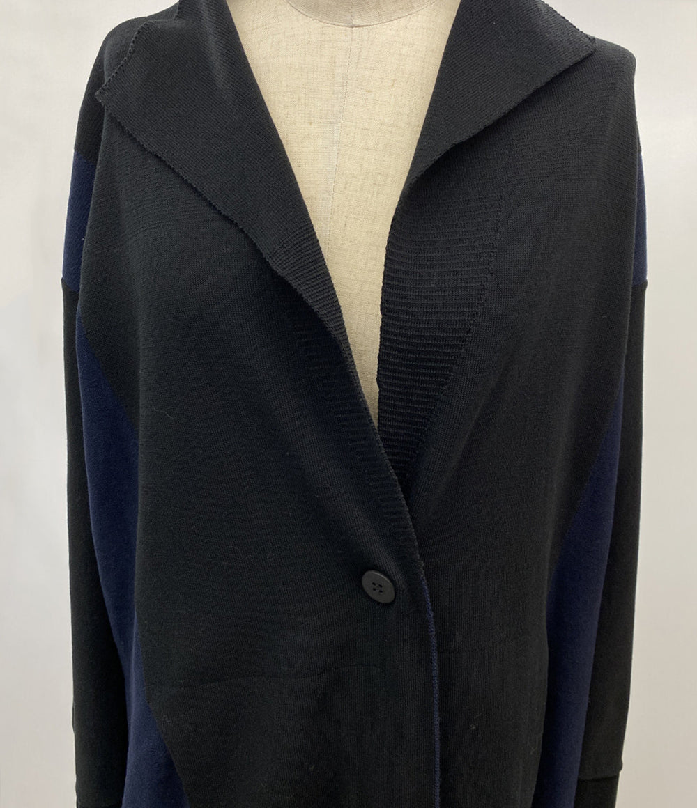 PLEATS PLEASE ニットコート 切替 PP03-K762 レディース SIZE 3 プリーツプリーズ