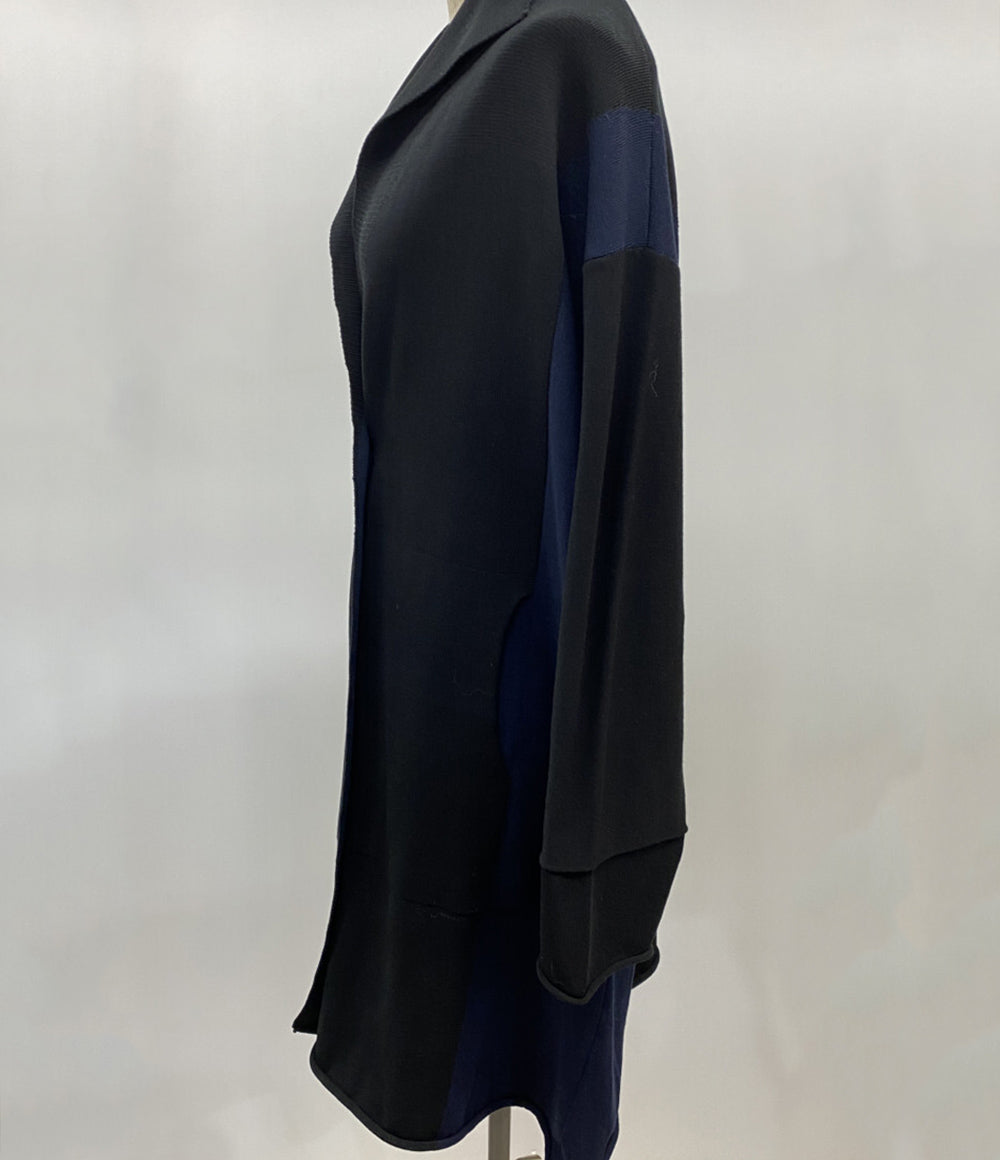 PLEATS PLEASE ニットコート 切替 PP03-K762 レディース SIZE 3 プリーツプリーズ