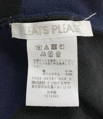 PLEATS PLEASE バイカラーニット PP03-KK761 レディース SIZE 3 プリーツプリーズ