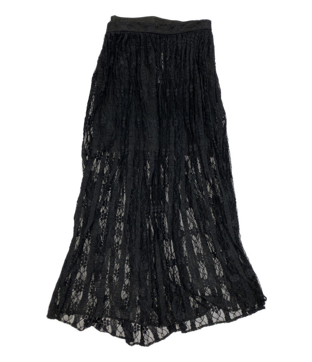 美品 CLANE レーススカート 2WAY LACE LAYERED SKIRT 24SS レディース SIZE 2 クラネ