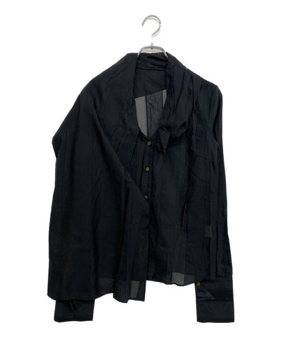 VIVIENNE WESTWOOD 長袖シャツ ブラック 356-01-83024 レディース SIZE 40 ヴィヴィアンウエストウッド