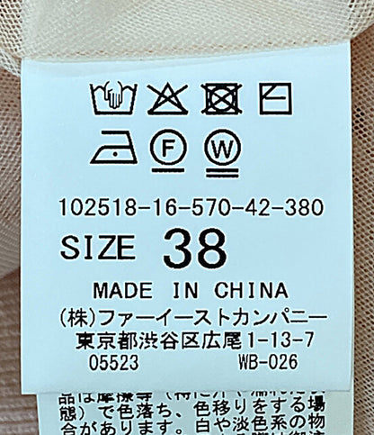 美品 ANAYI ブルゾン フルールジップ レース ピンク レディース SIZE 38 アナイ