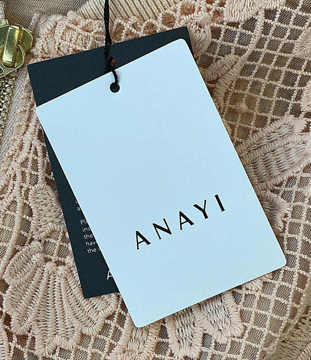 美品 ANAYI ブルゾン フルールジップ レース ピンク レディース SIZE 38 アナイ