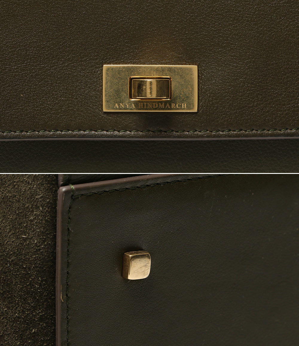 ANYA HINDMARCH ハンドバッグ seaton カーキグリーン レディース アニヤ・ハインドマーチ