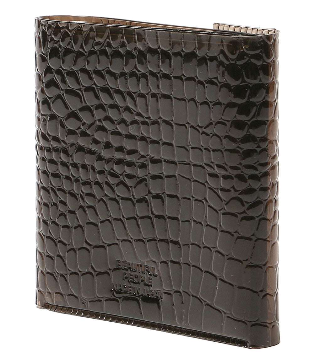 美品 beautiful people 二つ折り財布 vinyl mini wallet クリア 26AW レディース ビューティフルピープル