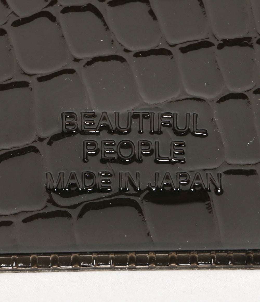 美品 beautiful people 二つ折り財布 vinyl mini wallet クリア 26AW レディース ビューティフルピープル