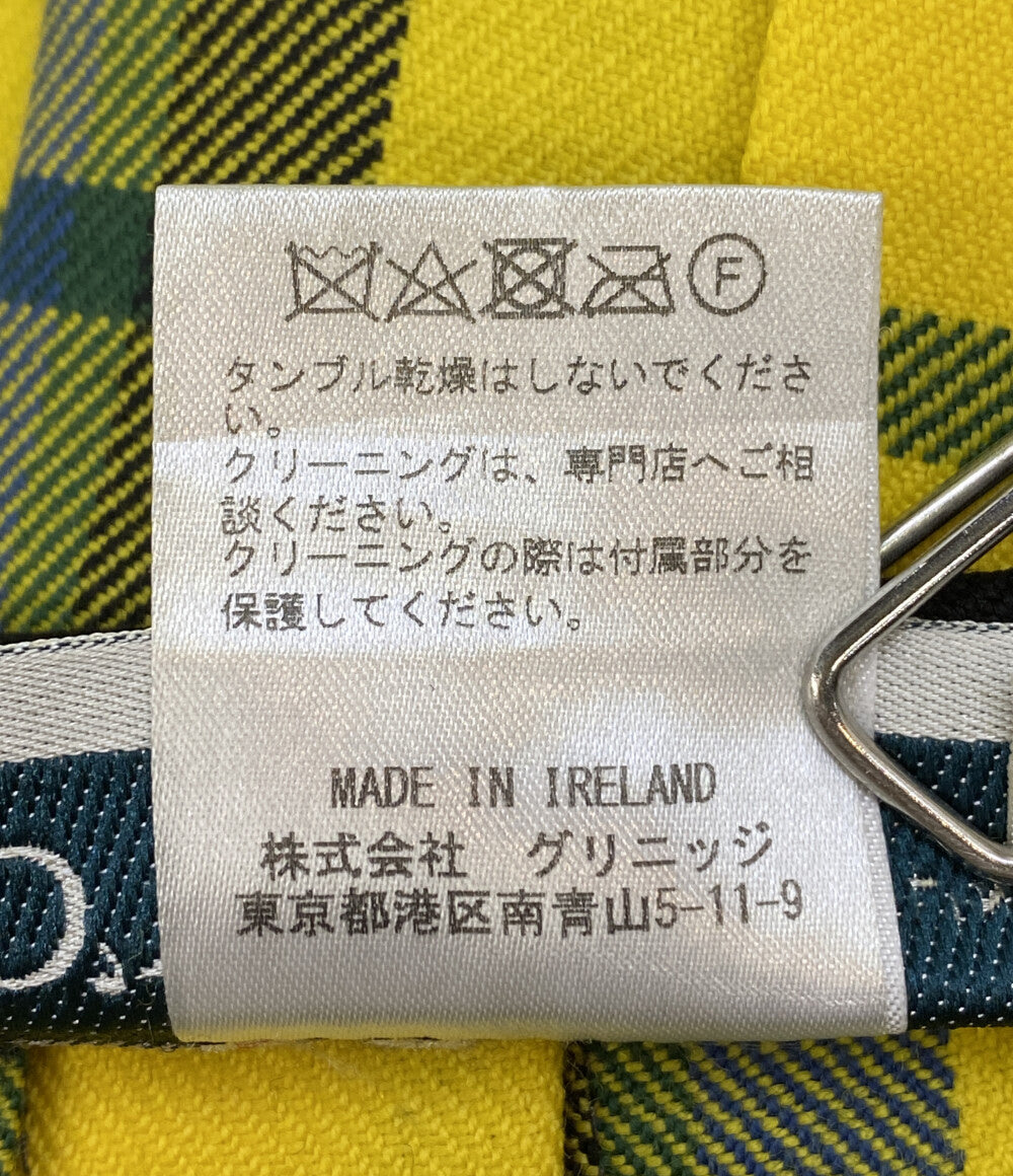 O NEIL of DUBLIN オニール オブ ダブリン ラップスカート チェック イエロー レディース SIZE GB8